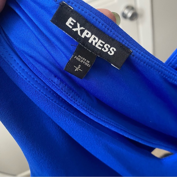 WOMENS S BLUE EXPRESS BACKLESS JUMPSUIT - Picture 3 of 3